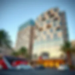 Exterior view of الجيمي مول showcasing its unique architecture