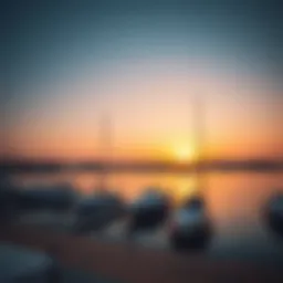 Stunning view of Al Zarooni Marina at sunset