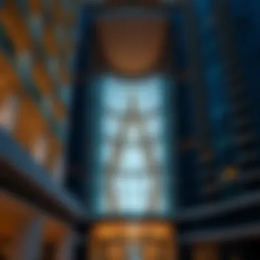 Architectural Features of Aneeqa Tower Architectural details of Aneeqa Tower showcasing modern design