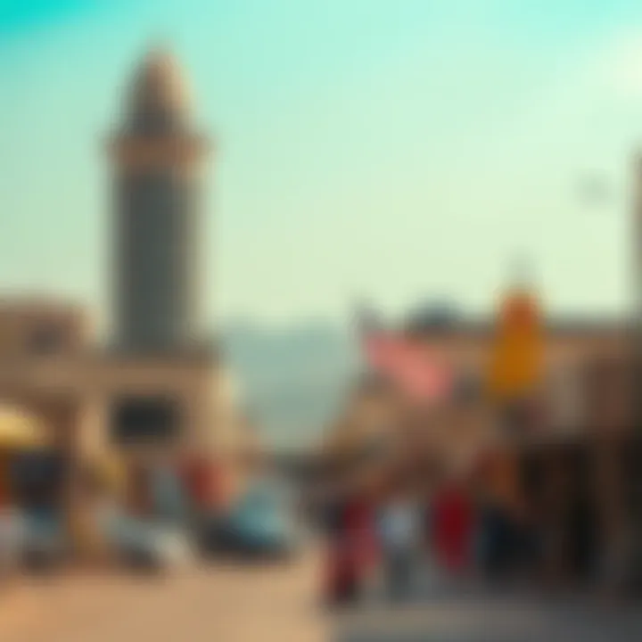 Vibrant Community Life in Oud Metha A picturesque view of Oud Metha's vibrant community life