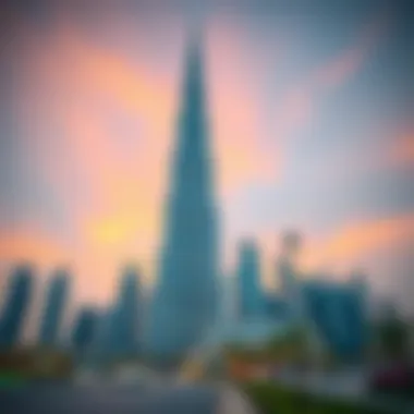 Burj Khalifa: A Symbol of Innovation Iconic Burj Khalifa standing tall against the backdrop of the city