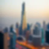 Asprin Tower in Dubai's Skyline Skyline view of Asprin Tower amidst Dubai's architectural marvels