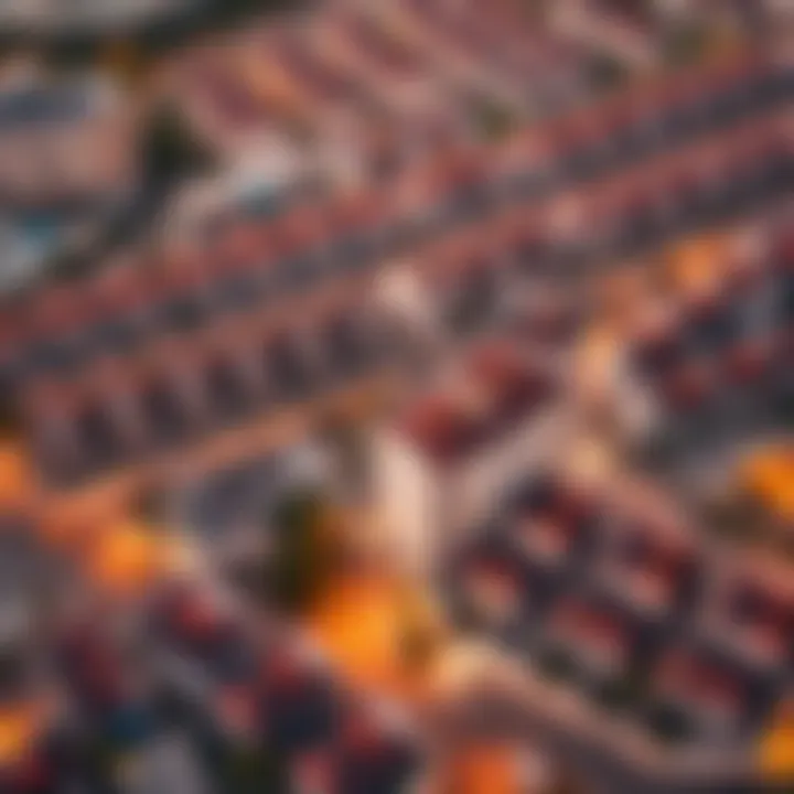 Aerial view of Al Nahda highlighting its diverse residential options