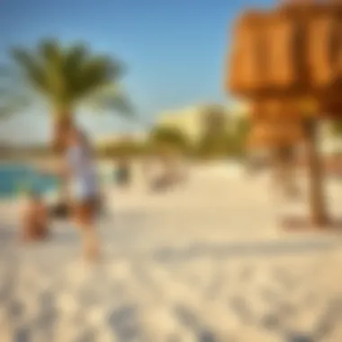 Recreational Highlights of Blue Waters Beach Vibrant recreational activities on Blue Waters Beach, including water sports and beach lounging