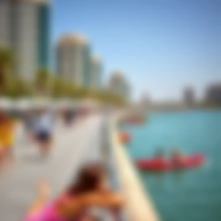 Leisure and Lifestyle at Bluewater Bay People enjoying leisure activities at Bluewater Bay's waterfront