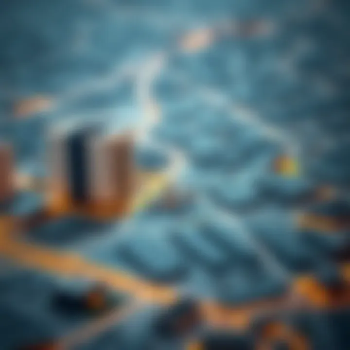 Map of Dubai Highlighting Various Neighborhoods Map of Dubai highlighting various neighborhoods