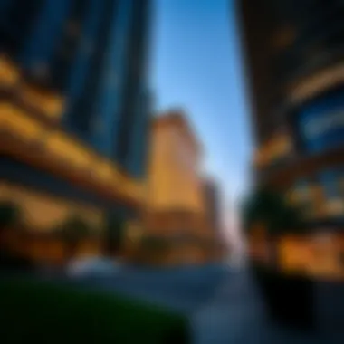 Unique architecture of City Tower 2 Close-up of City Tower 2's unique architectural design