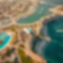 Stunning aerial view of Damac Bay 2 by Cavalli showcasing its unique architectural design