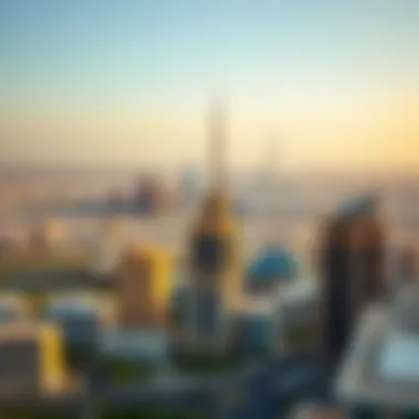 Dubai Skyline from Damac Towers Panoramic view of the Dubai skyline from Damac Towers