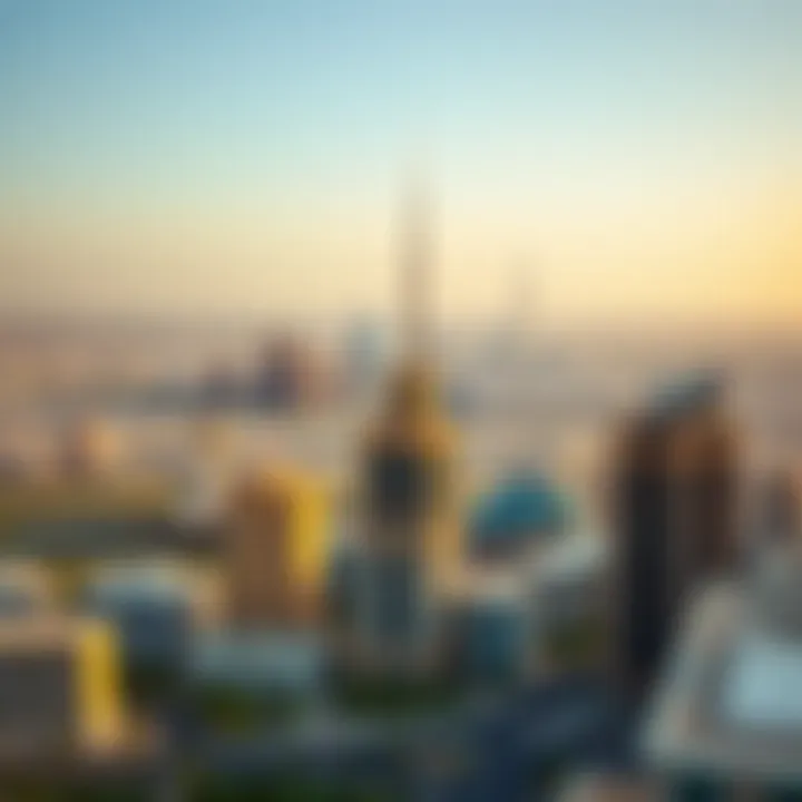 Dubai Skyline from Damac Towers Panoramic view of the Dubai skyline from Damac Towers