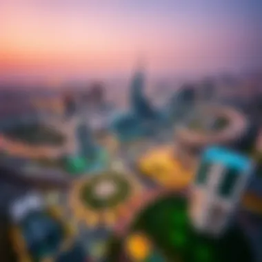 Aerial View of Dana Road's Skyline Aerial view of Dana Road showcasing modern skyline