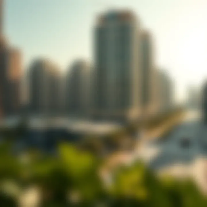 Strategic Urban Setting of Deyaar Elevé Urban landscape surrounding Deyaar Elevé emphasizing its strategic location