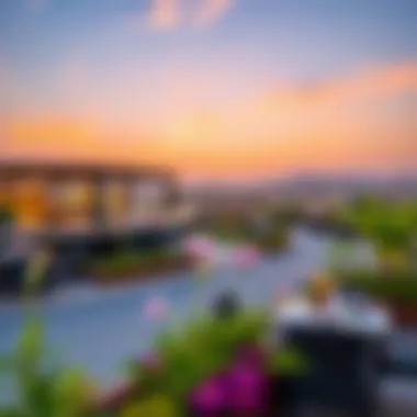 Scenic View of Dining Venues in Damac Hills 2 A scenic view of Damac Hills 2 featuring dining venues and residential areas