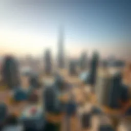 A stunning skyline view of Dubai's luxurious real estate complexes