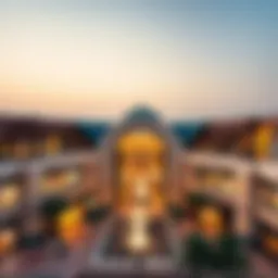 Panoramic view of Dubai Mall showcasing its architectural splendor.