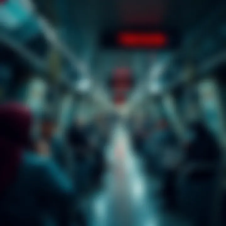 Daily Life: Commuters on the Dubai Metro Passengers utilizing Dubai Metro for daily commute