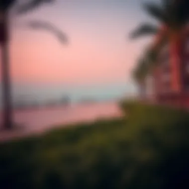 View of Dubai's Ladies Beach showcasing the serene shoreline