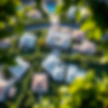 Aerial Perspective of Emaar Villas Community Aerial view of the Emaar Villas community surrounded by lush greenery