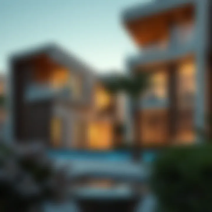 Modern Architectural Elegance of Emaar Villas Luxurious exterior of Emaar Villas showcasing modern architecture