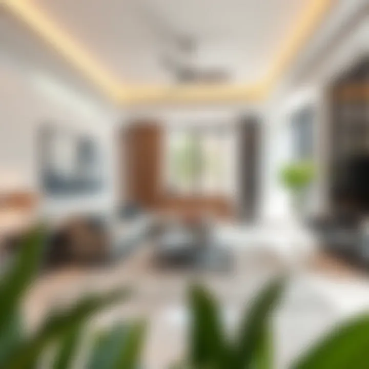 Spacious Living Area in Modern Family Apartment Modern family apartment showcasing spacious living area