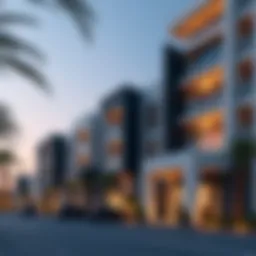 A breathtaking view of Gardenia Yas Island's exterior architecture