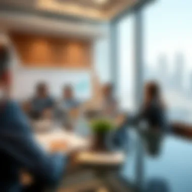 Strategic Investments in Dubai's Real Estate Market Real estate investment meeting with charts and graphs