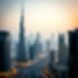 Stunning skyline view of Dubai with iconic architecture