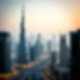 Dubai's Iconic Skyline and Real Estate Landscape Stunning skyline view of Dubai with iconic architecture