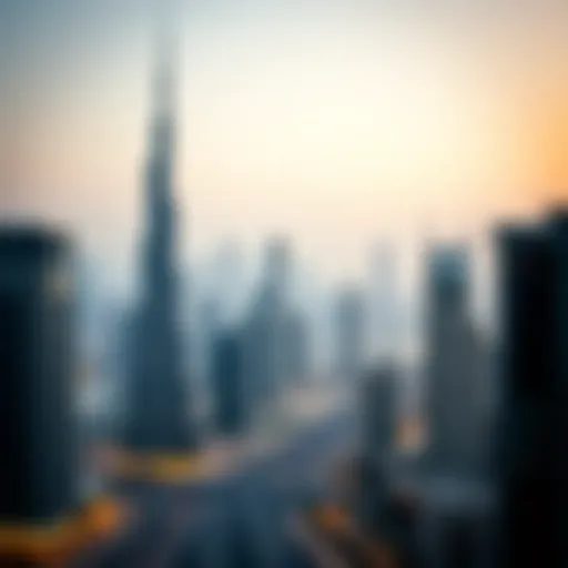 Dubai's Iconic Skyline and Real Estate Landscape Stunning skyline view of Dubai with iconic architecture