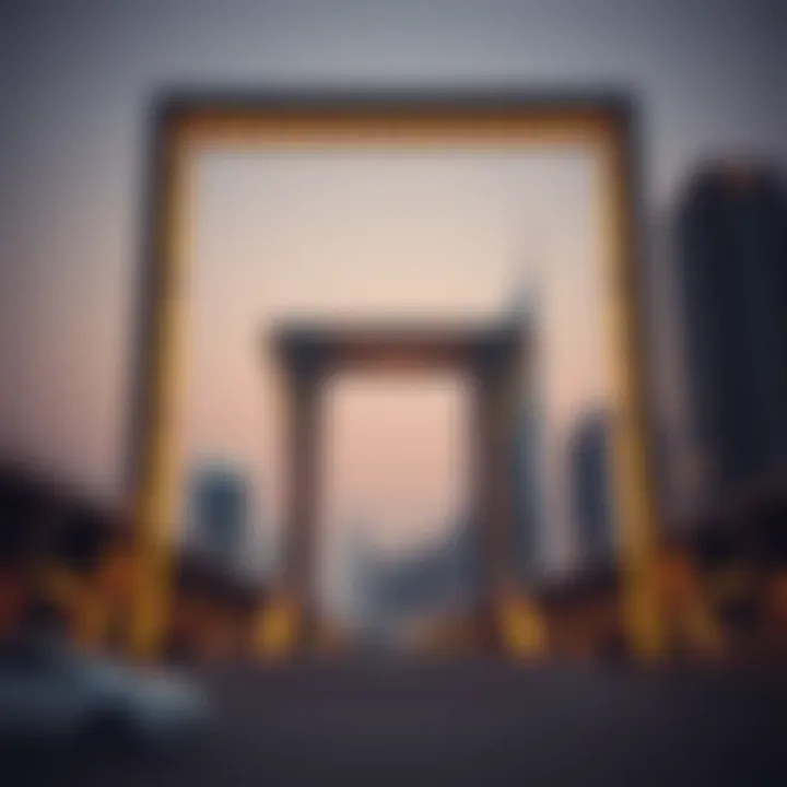 Dubai Frame: Bridging History and Modernity The futuristic design of the Dubai Frame, symbolizing the connection between past and future.
