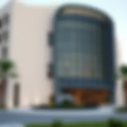 Stunning facade of Jumeirah Islands Pavilion showcasing modern architectural design