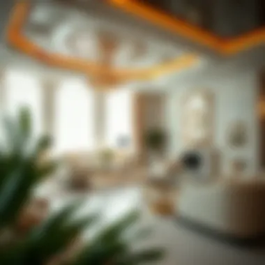 Elegant Interior of a Dubai Mansion The opulent interior of a Dubai mansion, featuring elegant furnishings and exquisite decor.