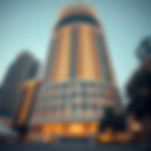 Stunning architectural facade of Marina Pinnacle Tower