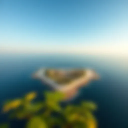 Aerial View of Mariyam Island Aerial view of Mariyam Island showcasing its unique shape and location