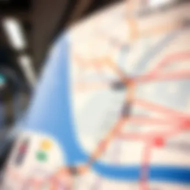 Dubai Metro System Map A detailed map of the Dubai Metro system highlighting various routes