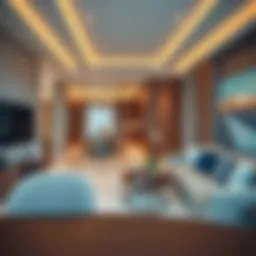 Luxurious midtown furnished apartment interior showcasing modern design