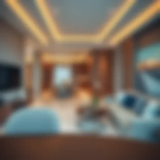 Luxurious midtown furnished apartment interior showcasing modern design
