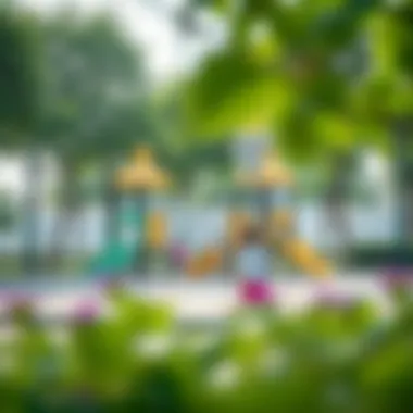 Children's Playground Activities Children playing in the playground area of Mirdif Park