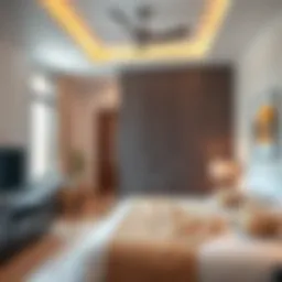 Modern studio room interior in Mirdif
