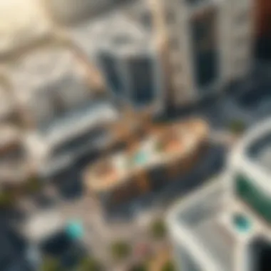 Bird's Eye View of D3's Vibrant Landscape Aerial view of Dubai Design District