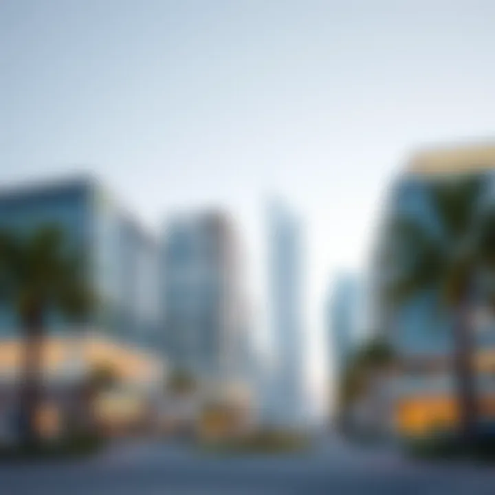 Architectural Rendering of Key Buildings Architectural rendering of key buildings within the first phase of the International City project.
