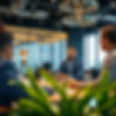 Client Consultation in Real Estate Agent consulting with clients in a professional setting