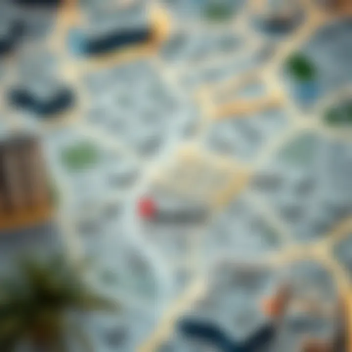 Neighborhoods of Dubai: A Rental Overview Map highlighting different neighborhoods in Dubai