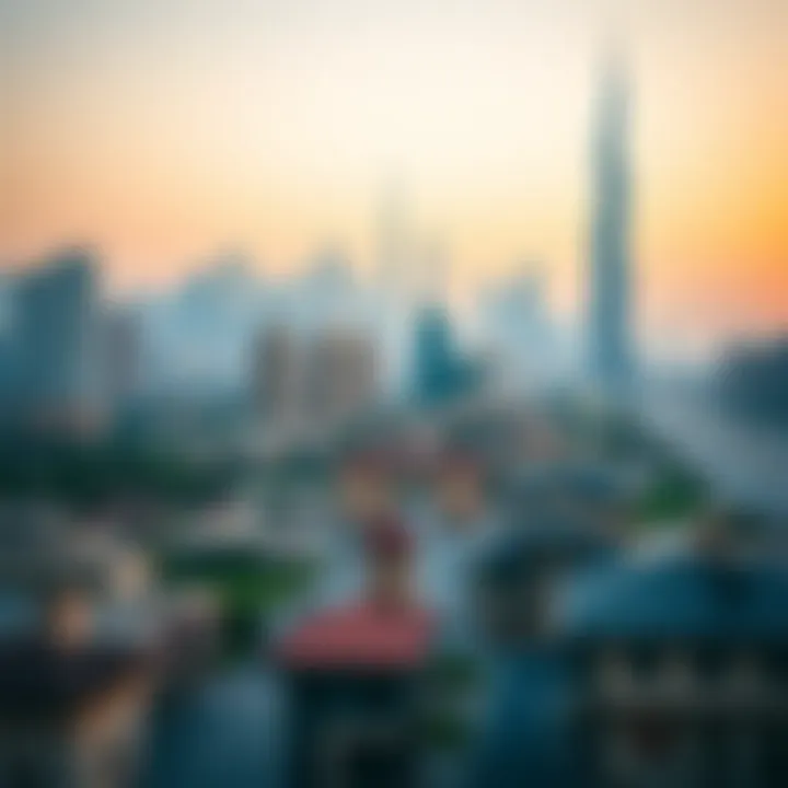 Dubai Skyline and Residential Landscape Skyline of Dubai showcasing residential areas