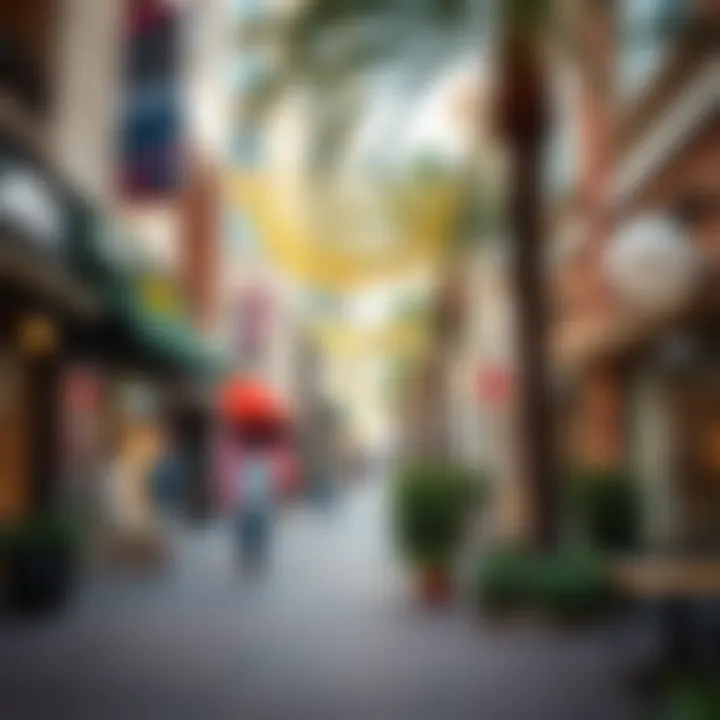 Vibrant Retail District of Dubai Hills Vibrant retail district in Dubai Hills showcasing diverse shops and cafes