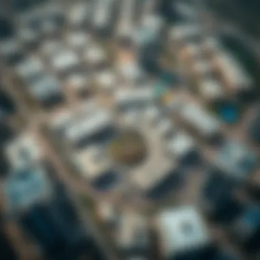 Aerial Perspective of Al Barsha Aerial view of Al Barsha showing its connectivity and layout