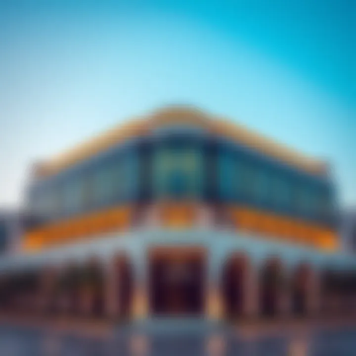 Architectural Marvel of Saleh Bin Lahej Majan Building Stunning architectural design of Saleh Bin Lahej Majan Building showcasing modern aesthetics.