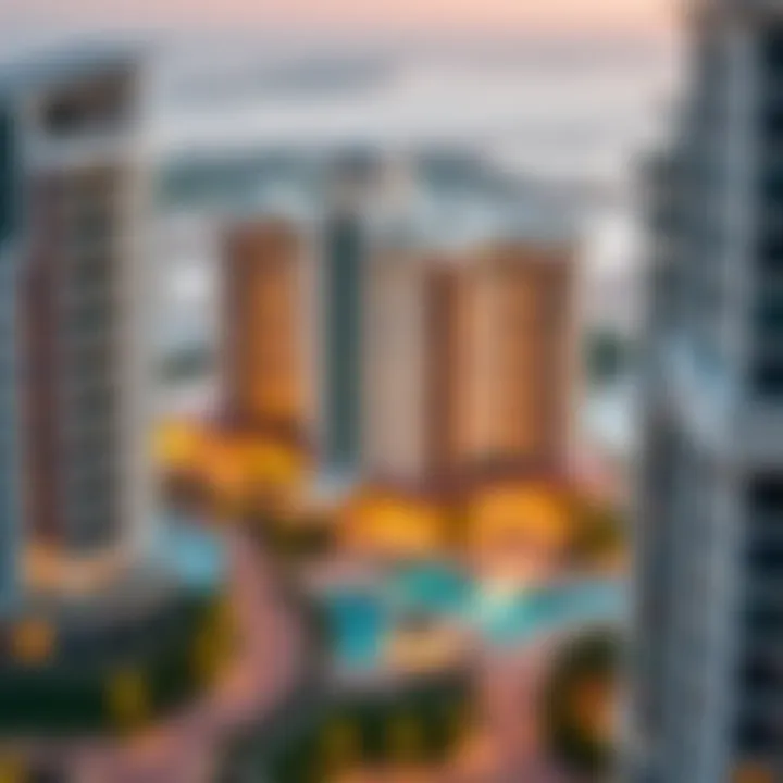 Aerial view of Seven Tides showcasing architectural elegance