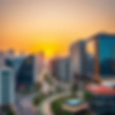 Vibrant Business Landscape of Silicon Arch Business ecosystem surrounding Silicon Arch highlighting modern offices.