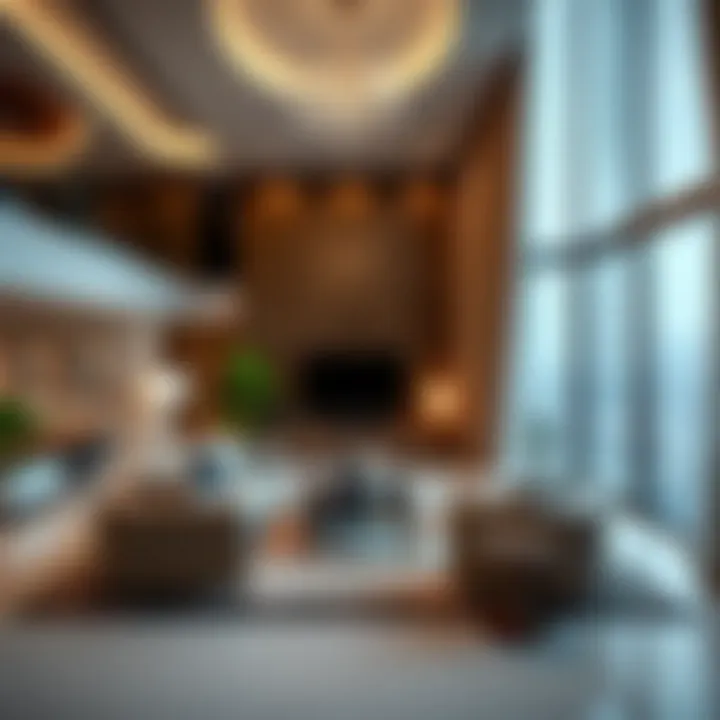 Elegant Interior of a Sky Villa Luxurious interior of a sky villa showcasing elegant decor